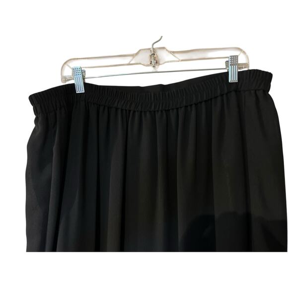 Tally Taylor Black Trumpet Midi Skirt SZ 18W Lined Gold Chain Sequin Trim VTG - Picture 6 of 7